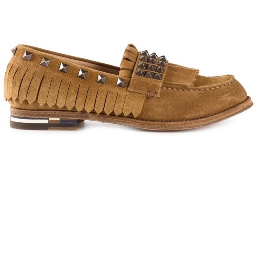 Designer Daniele Michetti leather moccasins
